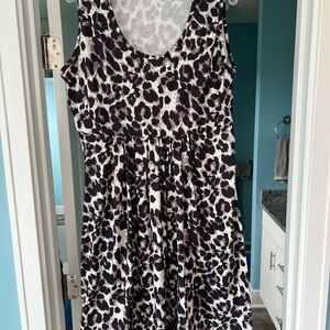 Leopard Print Sleeveless Dress